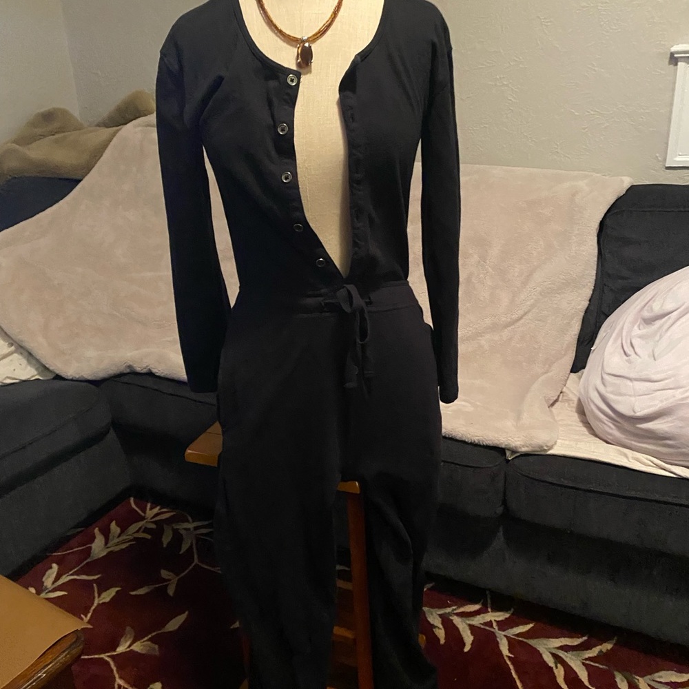 Jumpsuit cotton button up.